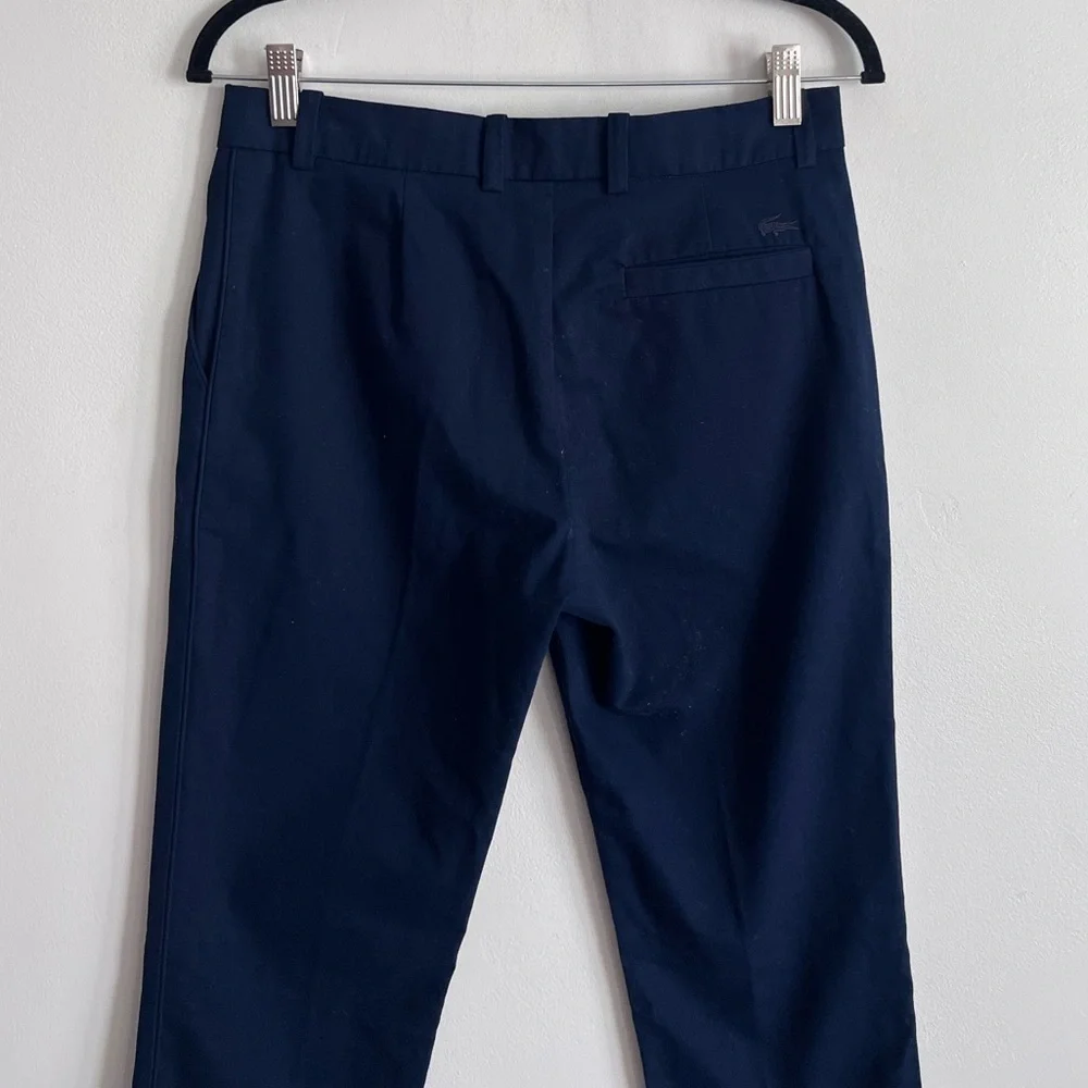 Lacoste Blue Cotton Wool Blend Slim Skinny Fit Pants